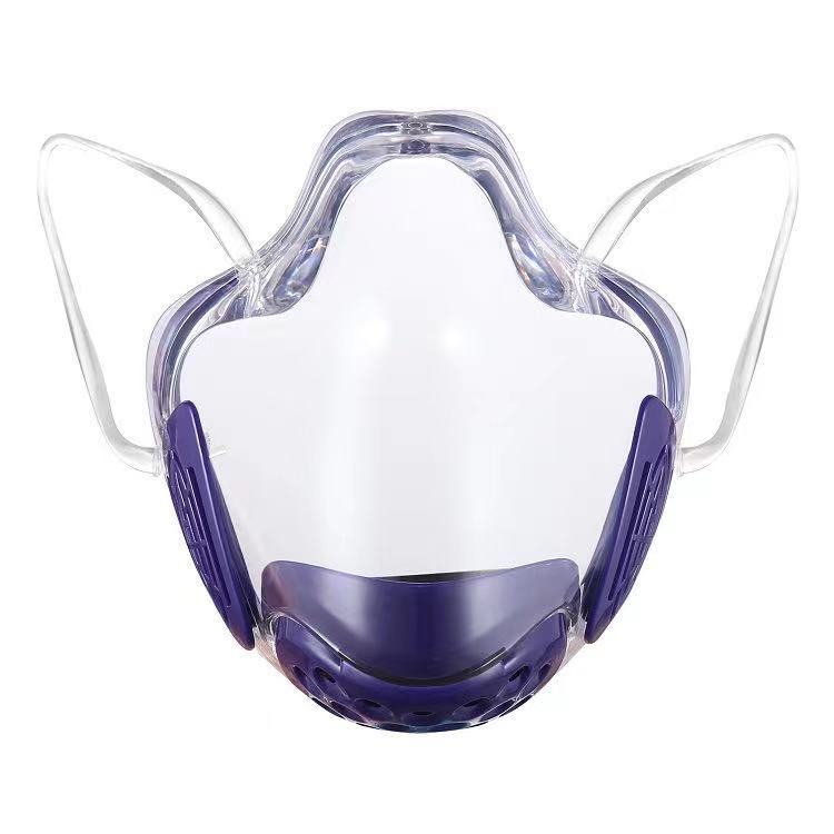 Anti-fog lip mask transparent PC protective mask anti-splash isolation mask non-fog transparent mask