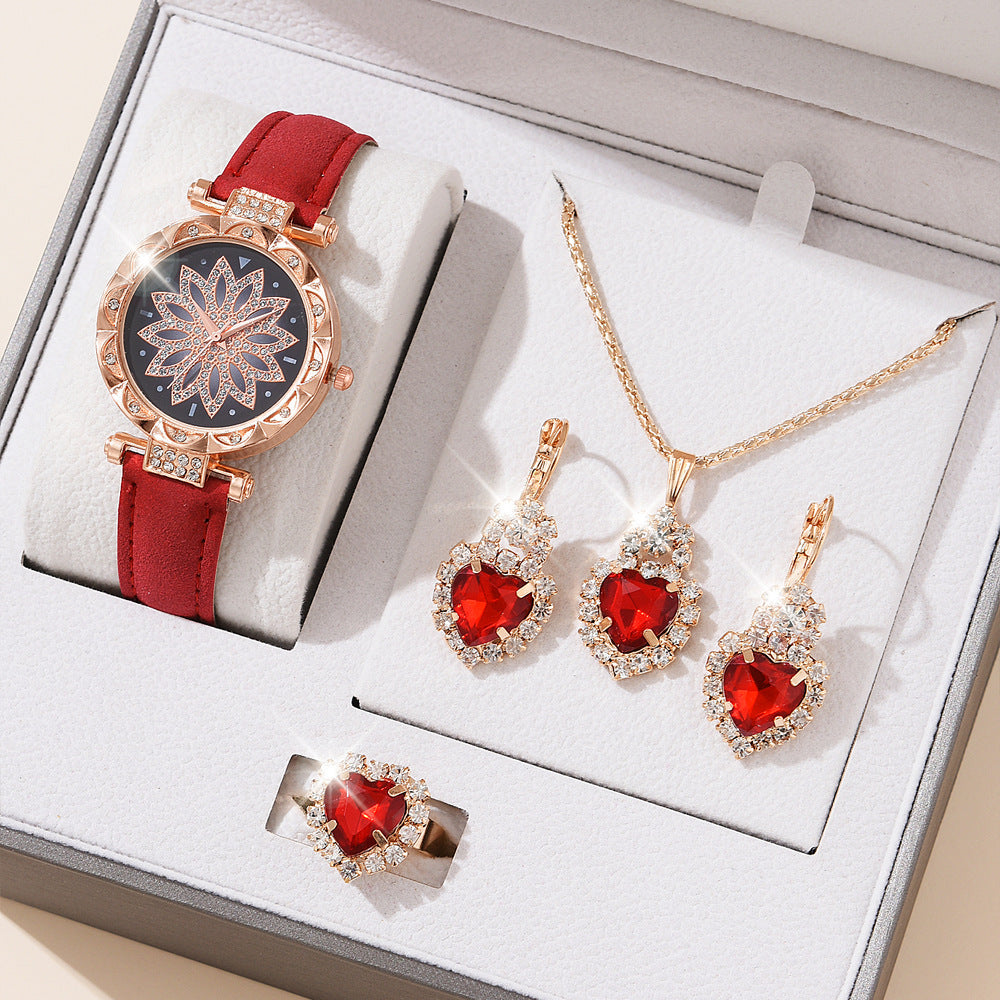 Jewelry Watch Bracelet Set Hot Selling Women's Watch Fashion Women's Watch Gift Versatile Quartz Watch