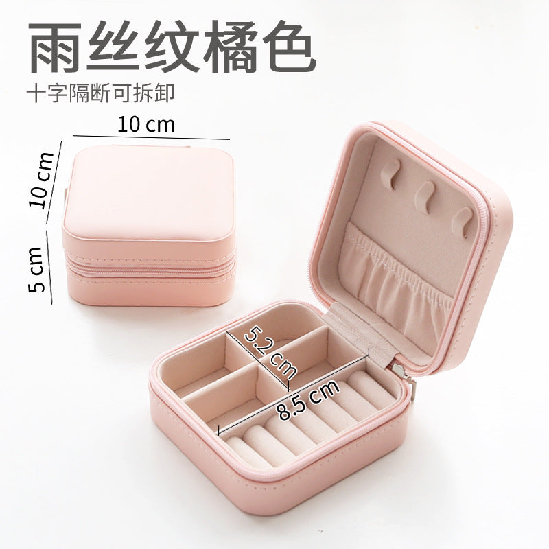 Storage Box Double Leather Jewelry Box Jewelry Storage Box Multifunctional Large Jewelry Box PU Necklace Jewelry Box DQ