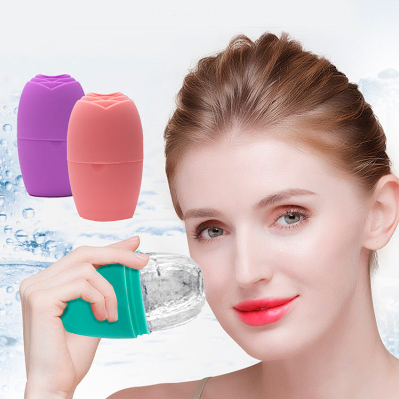 Active new platinum silicone facial ice tray massage facial care ice mold ice roller ice roller