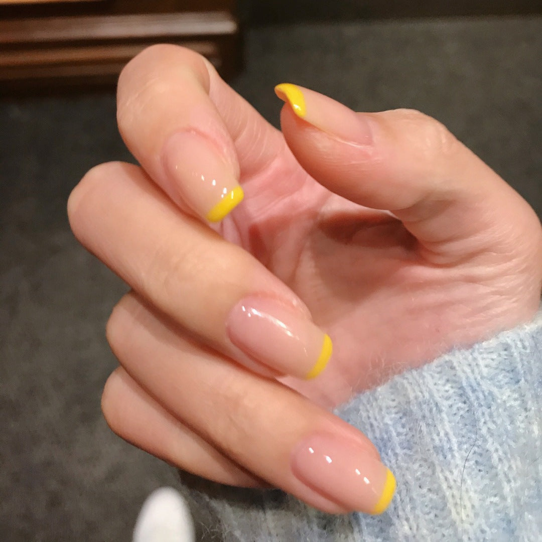 Nail manicure pieces, removable French fake nails, wearable nail pieces, manicure nail patches