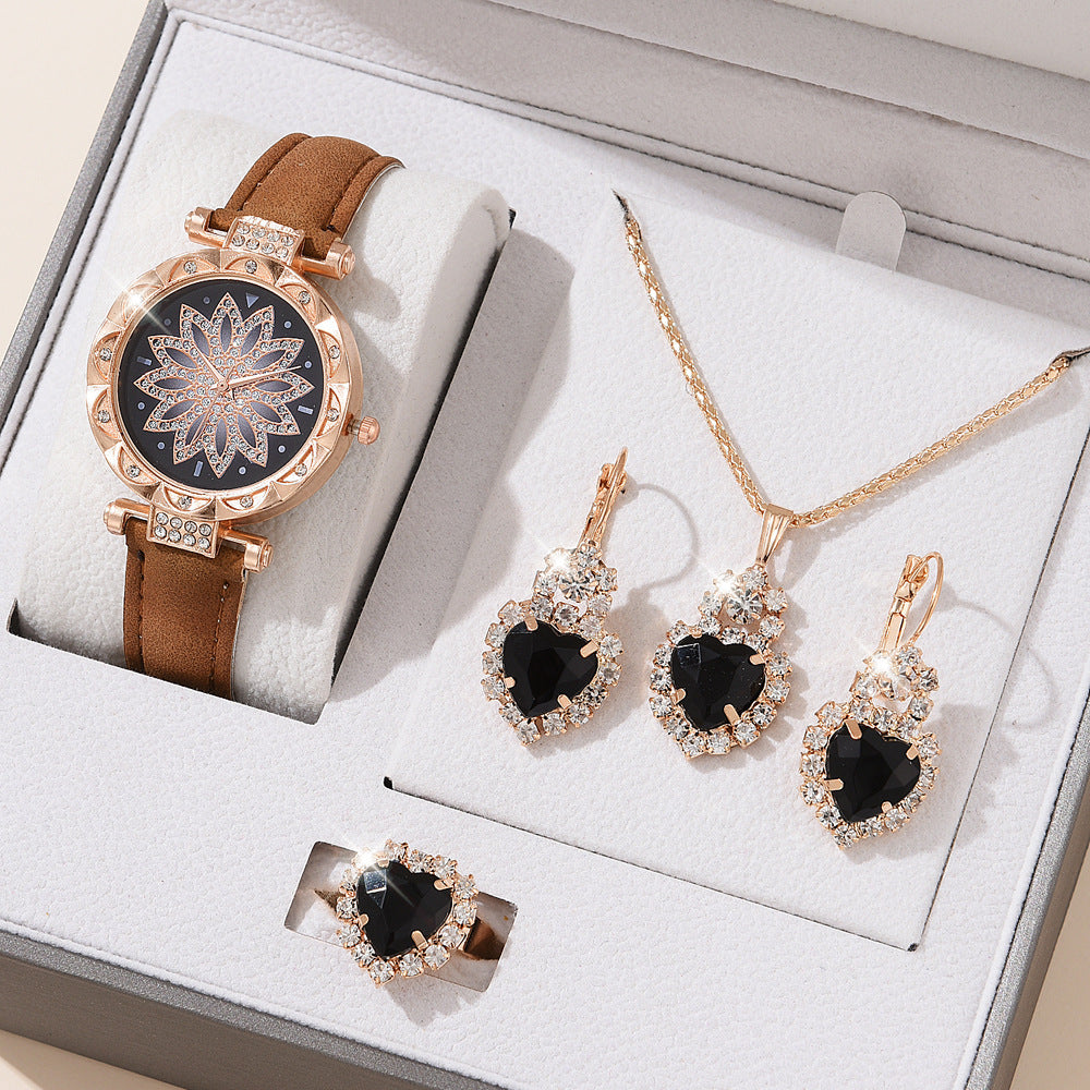 Jewelry Watch Bracelet Set Hot Selling Women's Watch Fashion Women's Watch Gift Versatile Quartz Watch