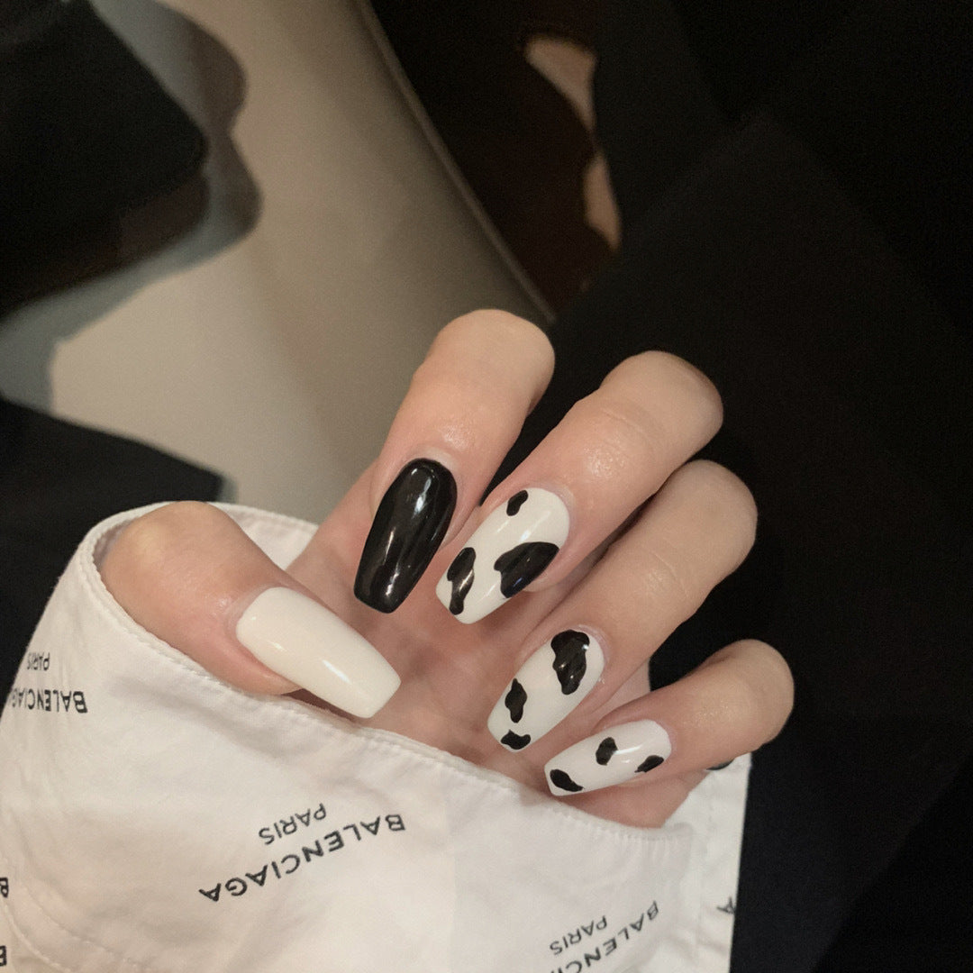 Nail manicure pieces, removable French fake nails, wearable nail pieces, manicure nail patches