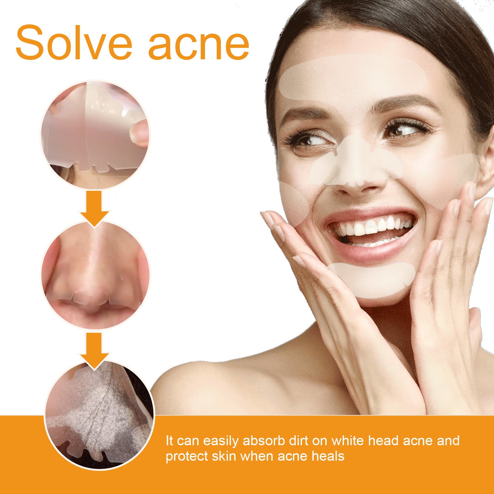 EELHOE Hydrogel Facial Acne Sticker Portable Transparent Invisible Hydrogel Body Facial Care Concealer Anti-Acne Sticker