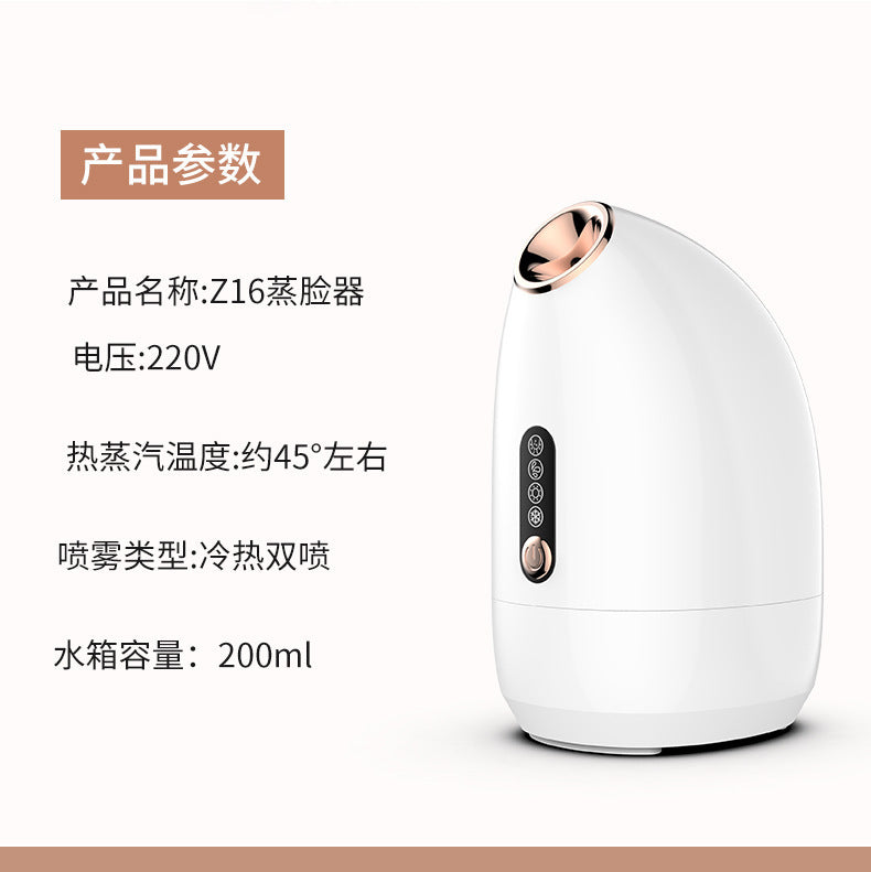 New hot and cold spray facial steamer, home beauty instrument facial steamer, hydrating, moisturizing and rejuvenating sprayer