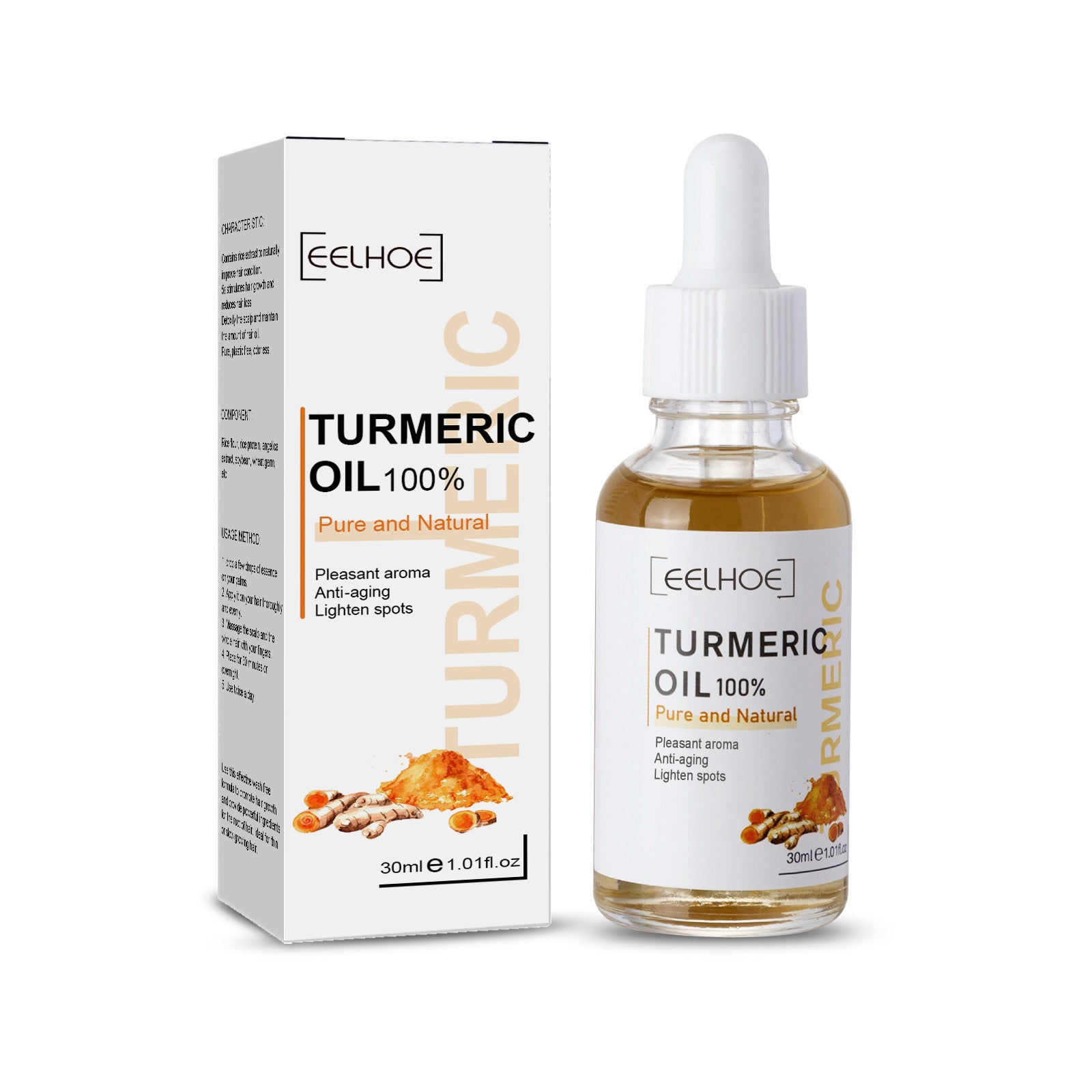 EELHOE Turmeric Dark Spot Correction Essence Facial Moisturizing Moisturizing Care Spot Improvement Skin Color Essence