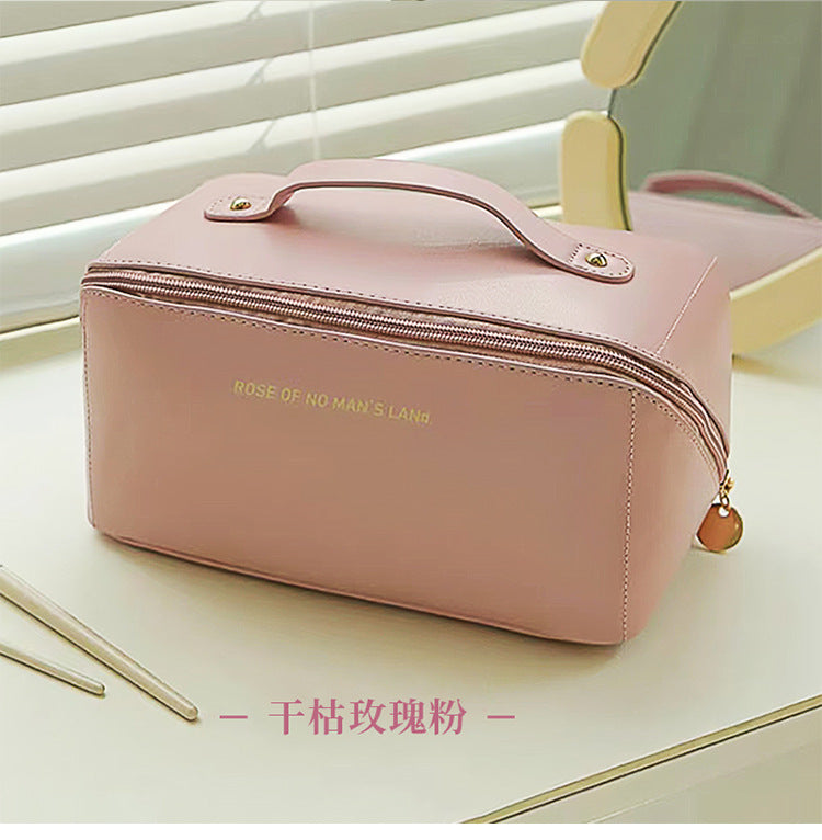 large-capacity cosmetic bag new portable travel wash bag PU cosmetic storage bag