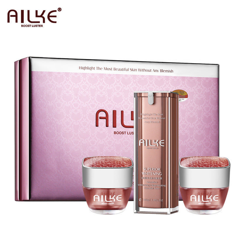 Skin care silk soft whitening facial kit moisturizing skin care repair skin lightening fine lines set