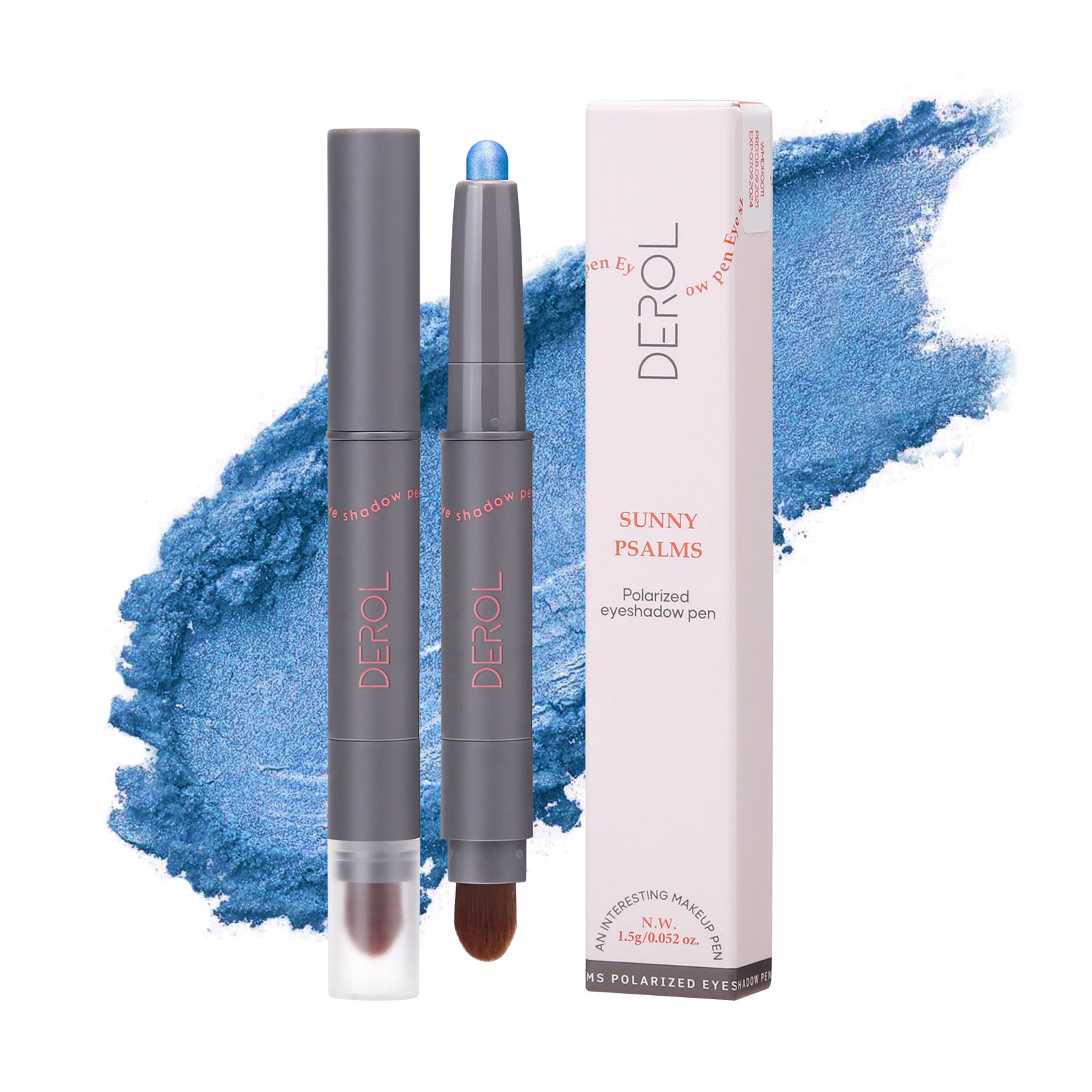 Lazy eye shadow stick double-headed rotatable with brush head not easy to smudge colored soft waxy pearlescent eye shadow