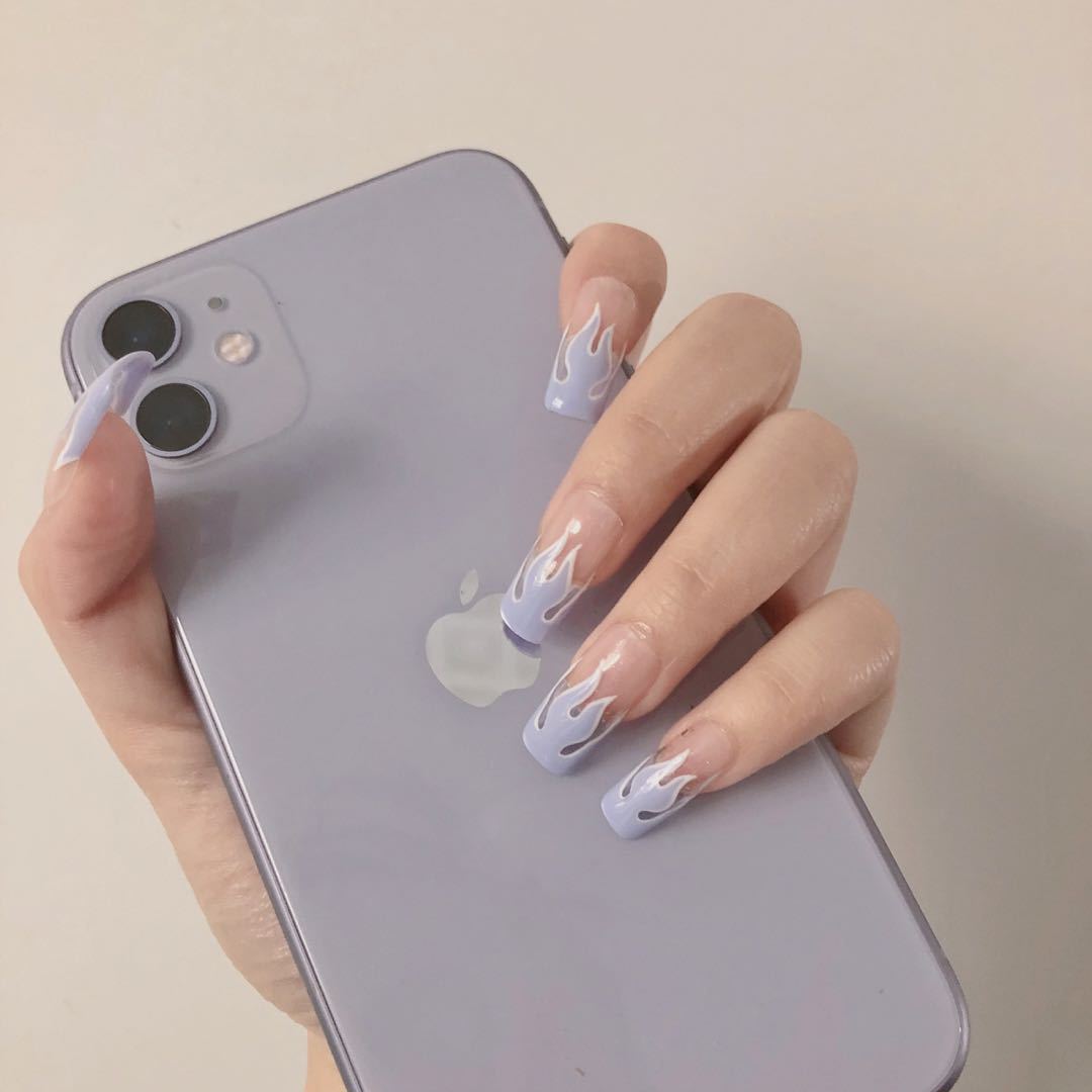 Nail manicure pieces, removable French fake nails, wearable nail pieces, manicure nail patches