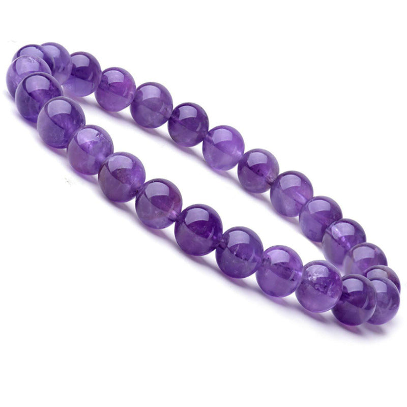 Natural Stone explosion models 8mm natural stone bead bracelet male white turquoise elastic bracelet