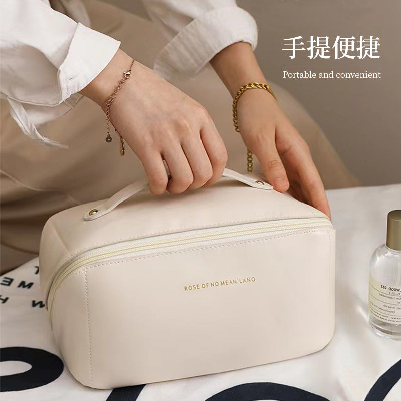 large-capacity cosmetic bag new portable travel wash bag PU cosmetic storage bag