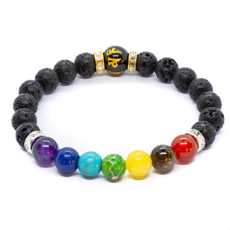 7 Chakra Yoga Fitness Meditation Proverbs Bracelet Women Natural Stone Crystal Bracelet unisex