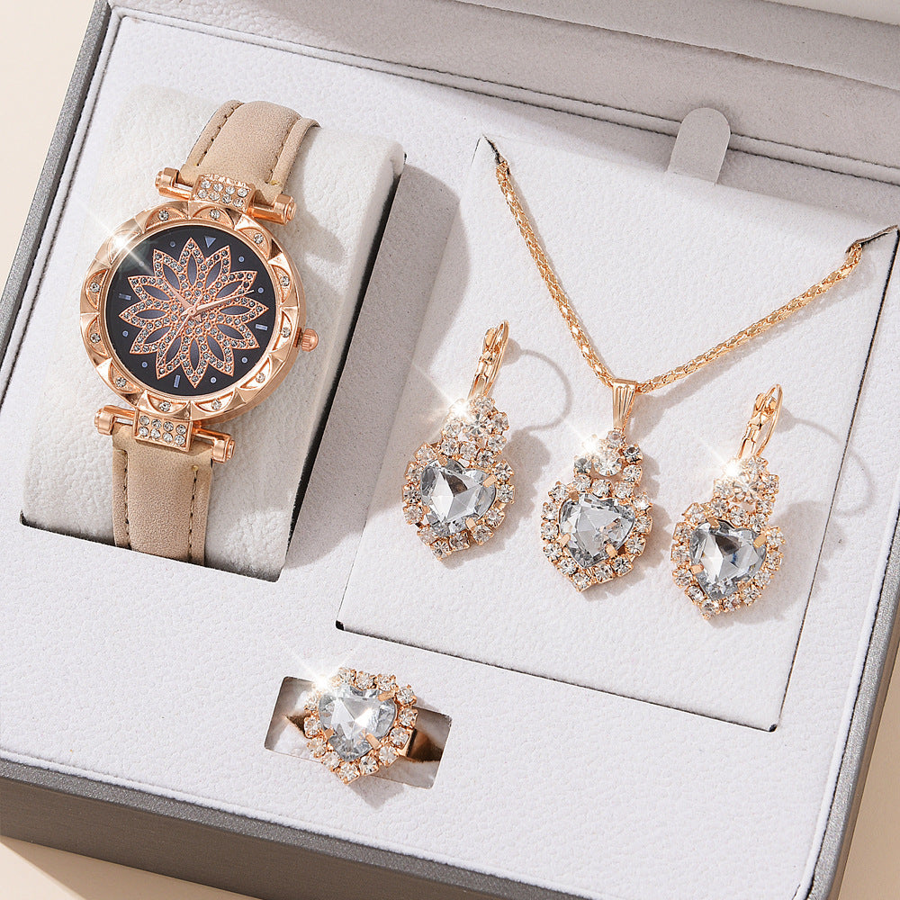 Jewelry Watch Bracelet Set Hot Selling Women's Watch Fashion Women's Watch Gift Versatile Quartz Watch