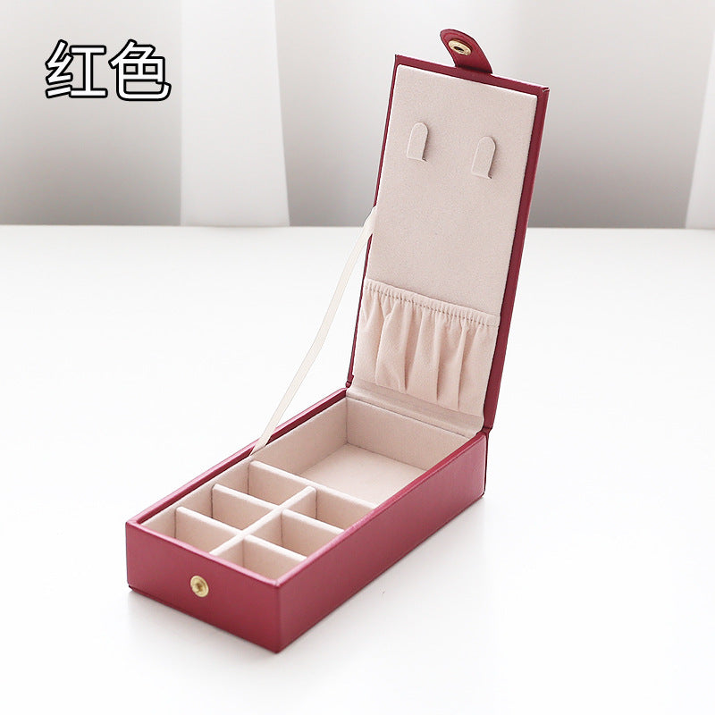 Storage Box Double Leather Jewelry Box Jewelry Storage Box Multifunctional Large Jewelry Box PU Necklace Jewelry Box DQ