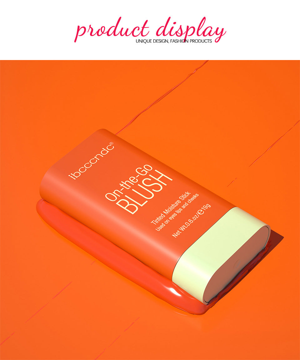 new blush cream red pink natural moisturizing lip and cheek blush stick smear blush