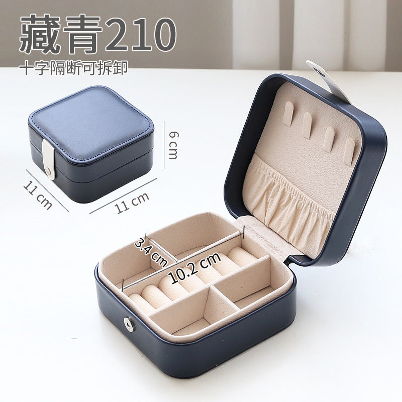 Storage Box Double Leather Jewelry Box Jewelry Storage Box Multifunctional Large Jewelry Box PU Necklace Jewelry Box DQ