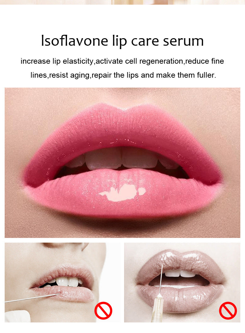 Natural transparent lip plumping enhances lip elasticity and dilutes lip lines lip plumping oil