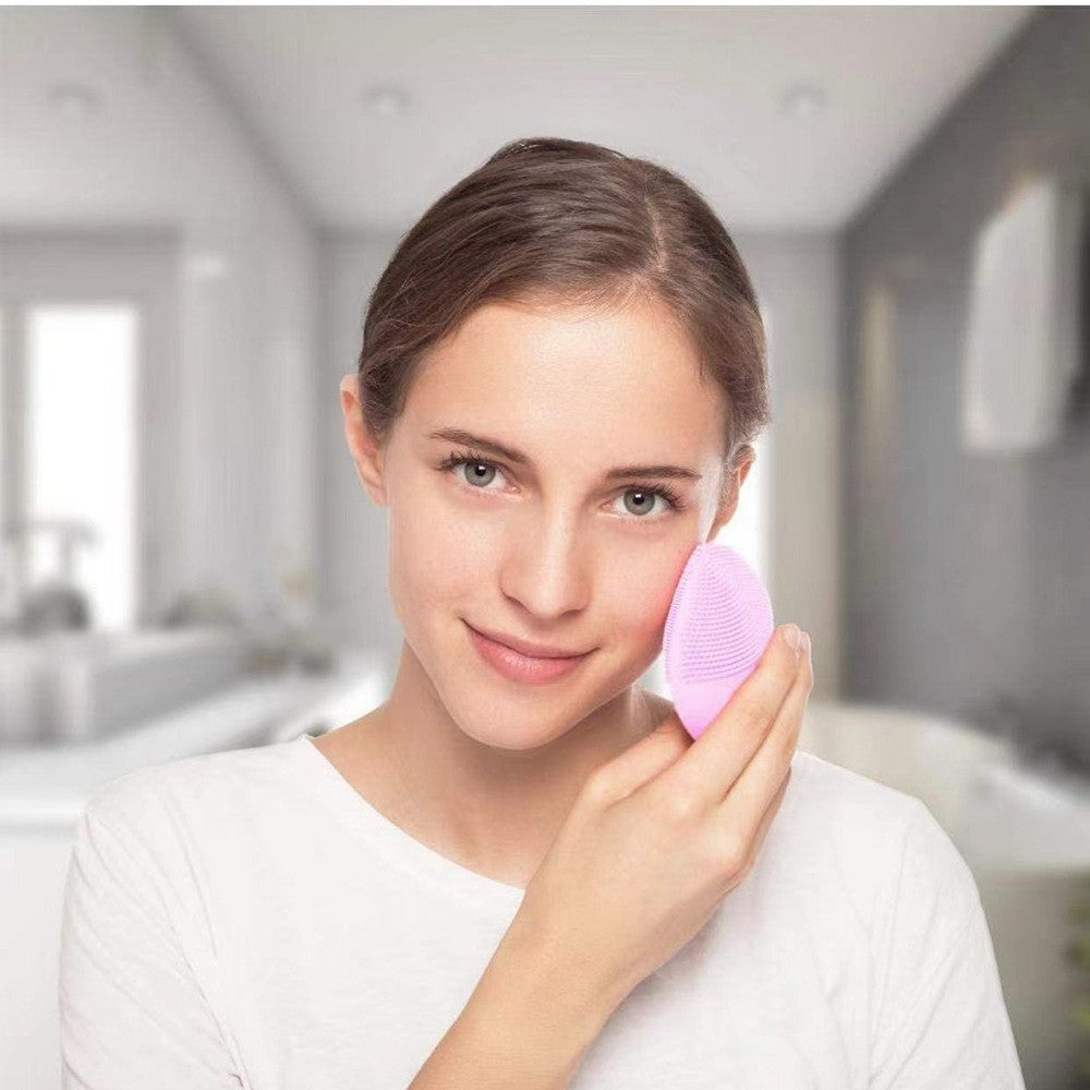 Electric Facial Cleanser Massager Vibration Cleans Pores Ultrasonic Electric Facial Washer Facial Cleanser