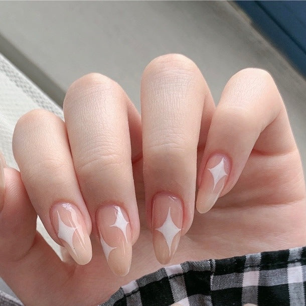 Nail manicure pieces, removable French fake nails, wearable nail pieces, manicure nail patches