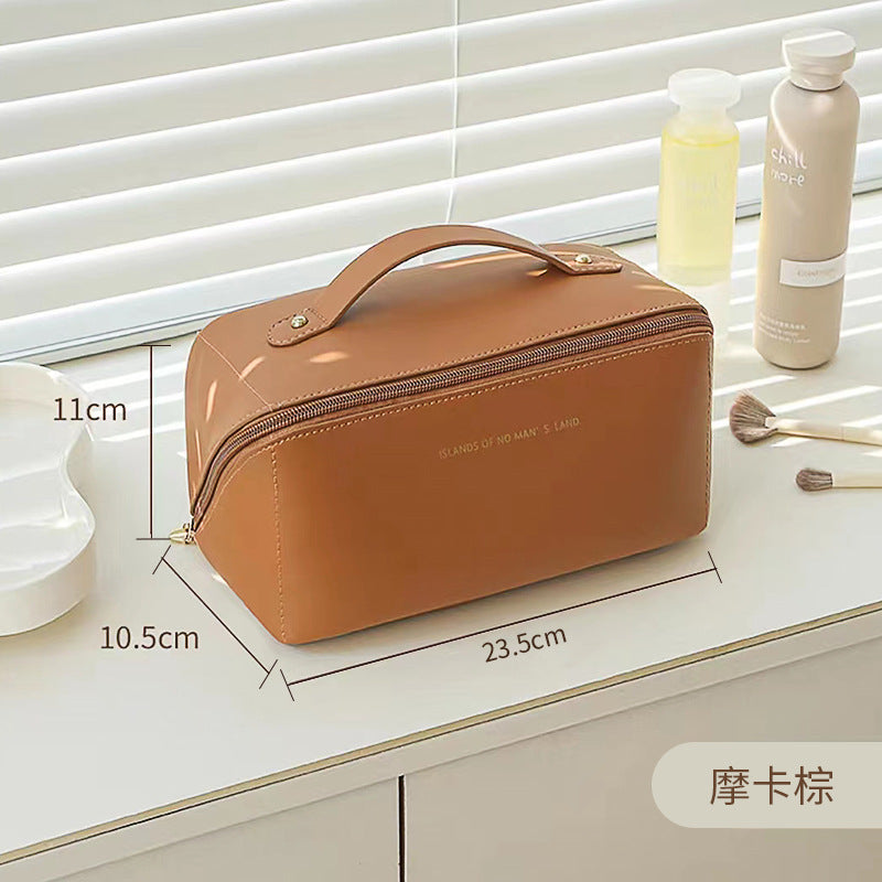large-capacity cosmetic bag new portable travel wash bag PU cosmetic storage bag