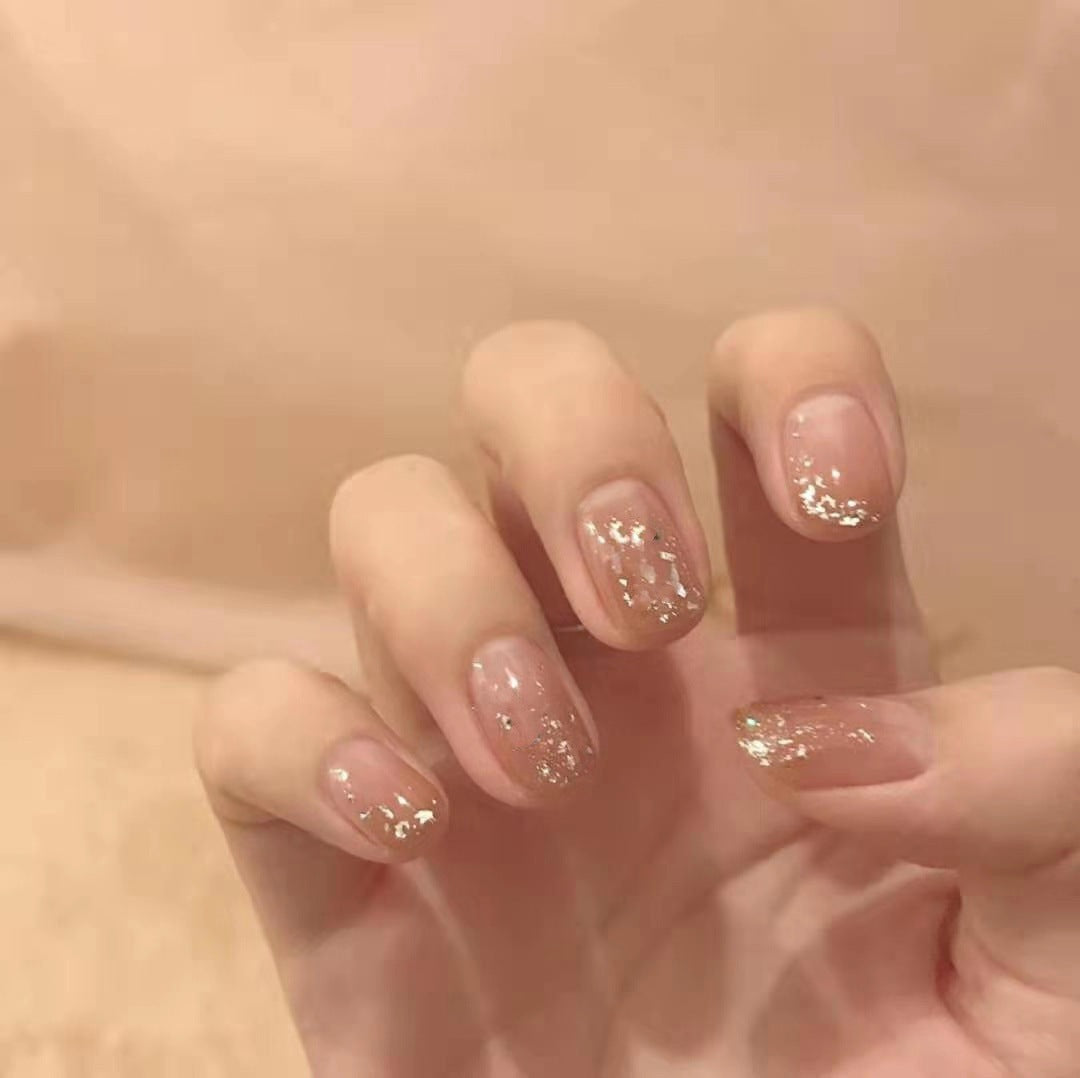 Nail manicure pieces, removable French fake nails, wearable nail pieces, manicure nail patches