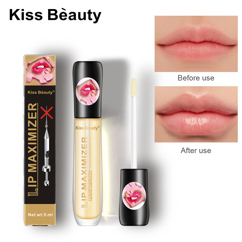 Natural transparent lip plumping enhances lip elasticity and dilutes lip lines lip plumping oil