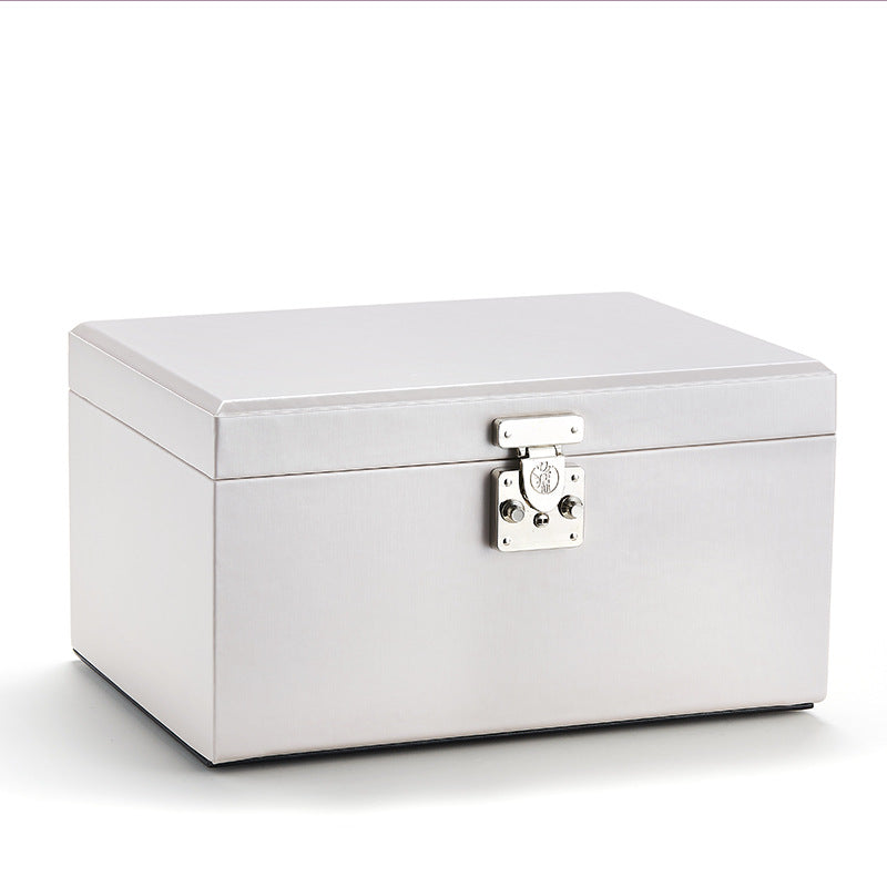 Large-capacity jewelry box European style jewelry box storage box with lock, exquisite jewelry hand jewelry storage box