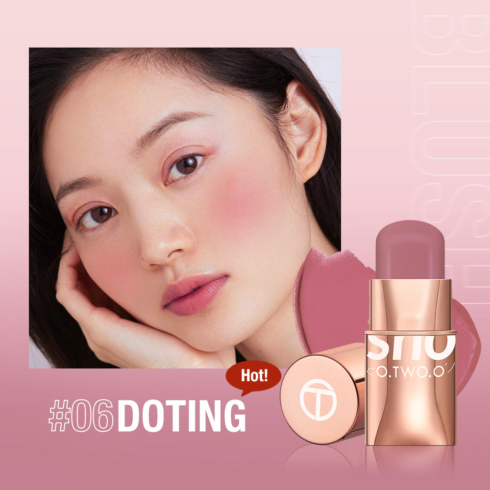 O.TWO.O Vitality and smooth blush cream, repairing, brightening, natural nude makeup blush stick, cheek, lip, eyeshadow