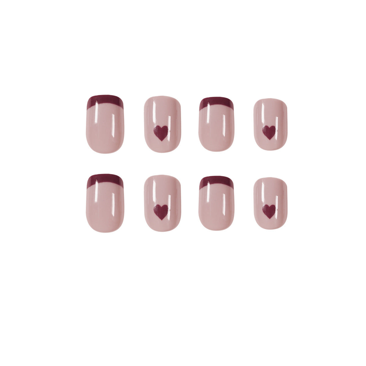 Nail manicure pieces, removable French fake nails, wearable nail pieces, manicure nail patches