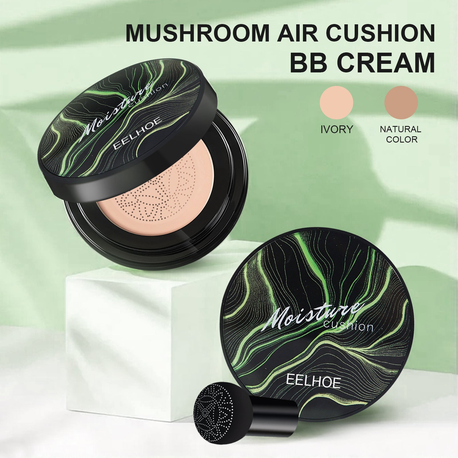 EELHOE Makeup Foundation BB Cream Mushroom Air Cushion Covers Facial Defects Natural Nude Makeup Foundation