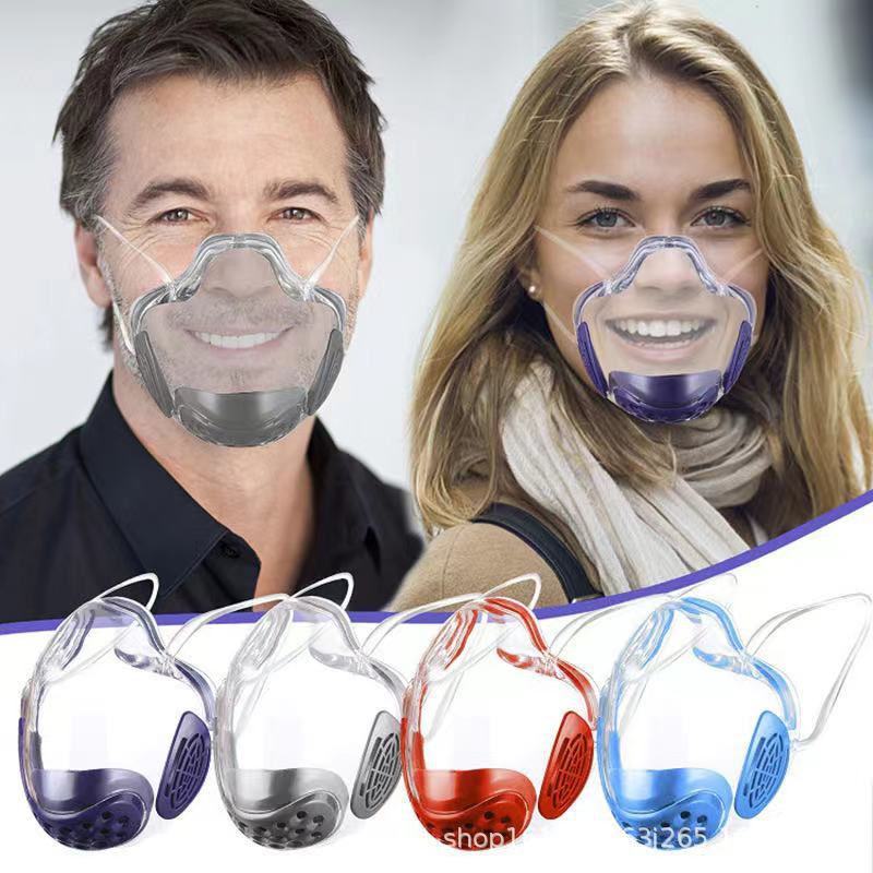 Anti-fog lip mask transparent PC protective mask anti-splash isolation mask non-fog transparent mask