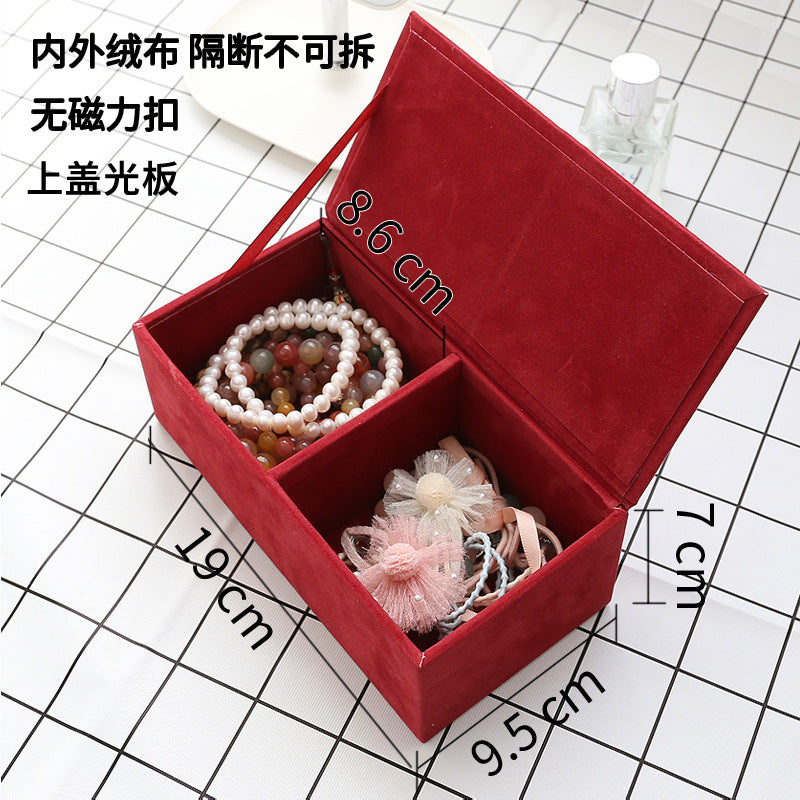 Storage Box Double Leather Jewelry Box Jewelry Storage Box Multifunctional Large Jewelry Box PU Necklace Jewelry Box DQ