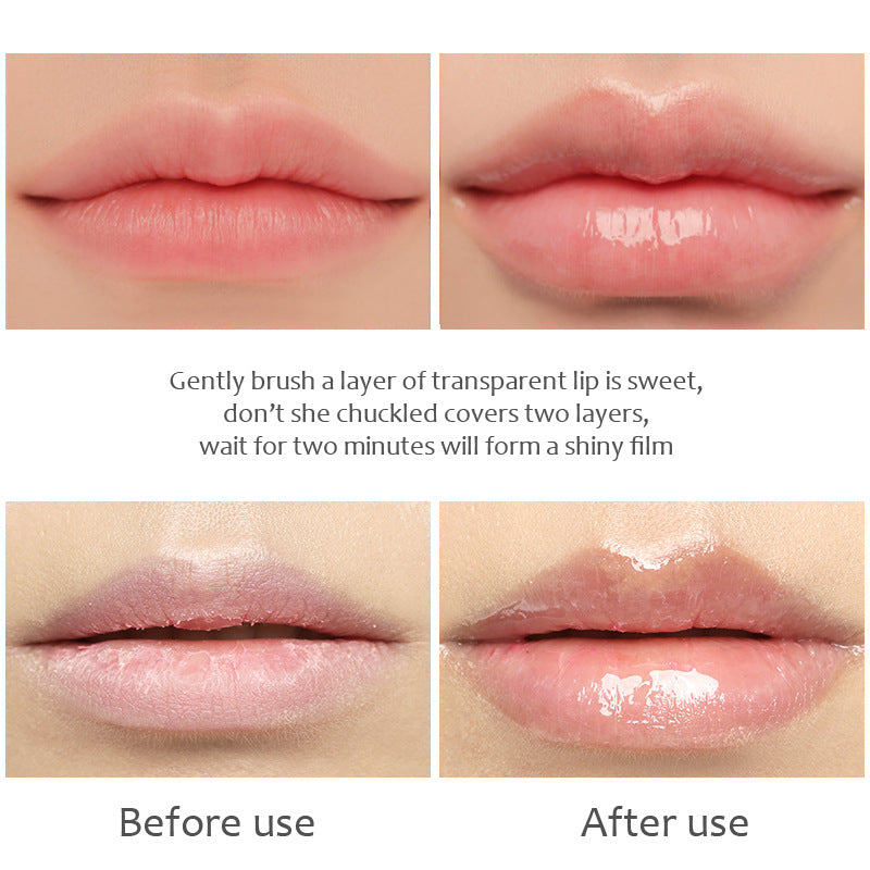 Natural transparent lip plumping enhances lip elasticity and dilutes lip lines lip plumping oil
