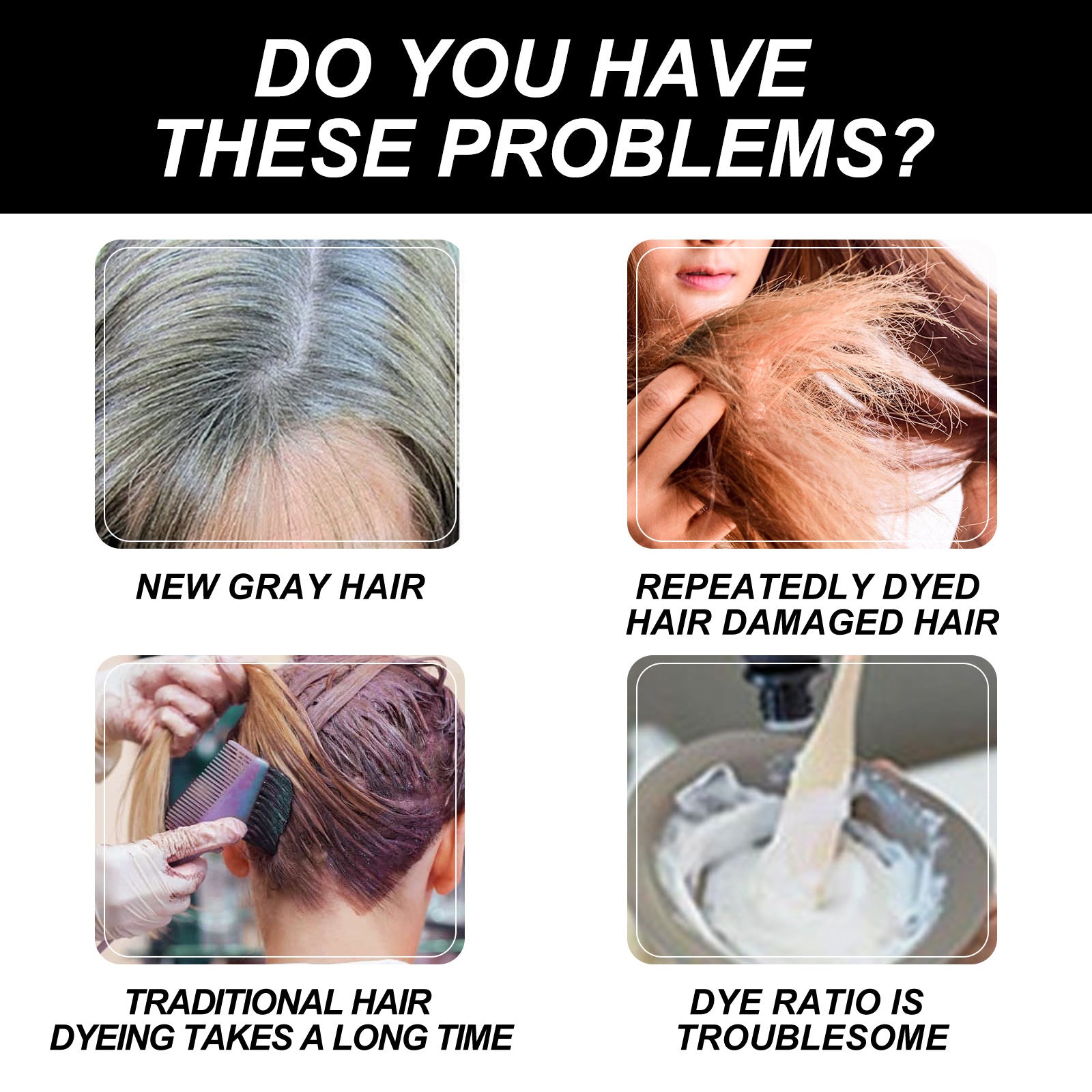 EELHOE Fruit and Vegetable Hair Cream, natural, mild, long-lasting, non-harming scalp, easy-to-color black hair hair cream