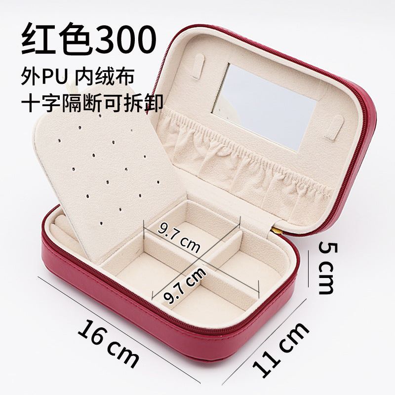 Storage Box Double Leather Jewelry Box Jewelry Storage Box Multifunctional Large Jewelry Box PU Necklace Jewelry Box DQ