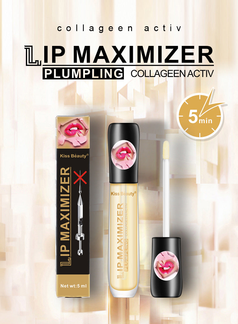 Natural transparent lip plumping enhances lip elasticity and dilutes lip lines lip plumping oil