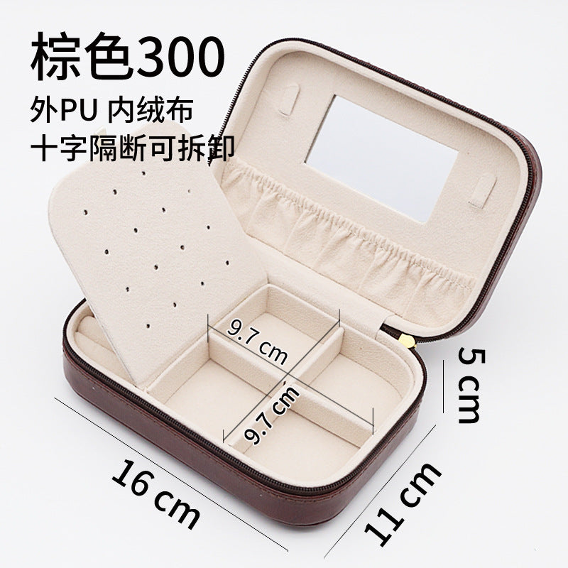 Storage Box Double Leather Jewelry Box Jewelry Storage Box Multifunctional Large Jewelry Box PU Necklace Jewelry Box DQ