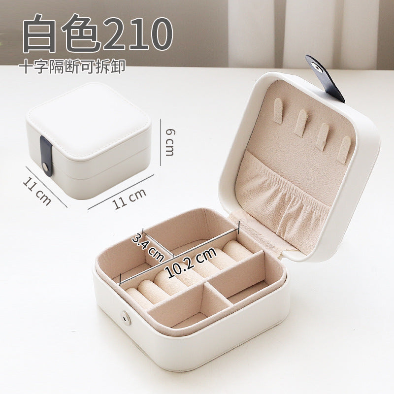Storage Box Double Leather Jewelry Box Jewelry Storage Box Multifunctional Large Jewelry Box PU Necklace Jewelry Box DQ