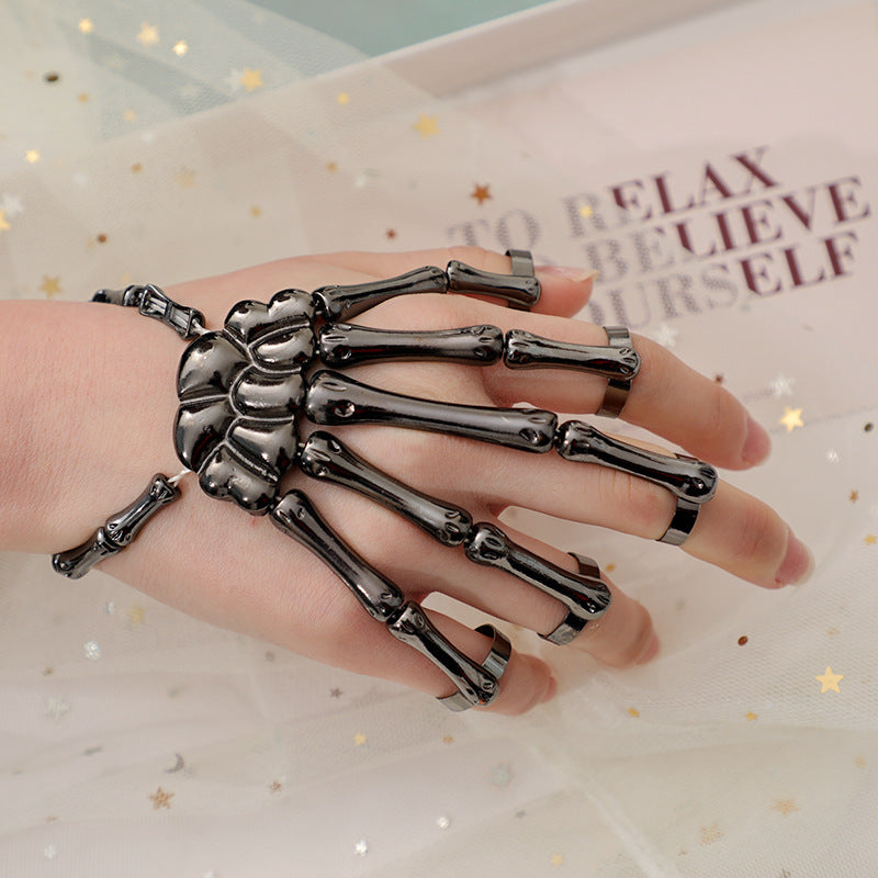 Halloween jewelry skull skeleton ghost claw finger bracelet masquerade finger ring bracelet accessories