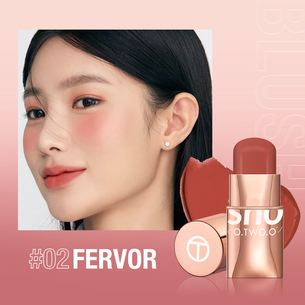 O.TWO.O Vitality and smooth blush cream, repairing, brightening, natural nude makeup blush stick, cheek, lip, eyeshadow