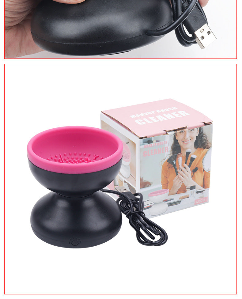 Beauty tools makeup brush electric cleaner USB box rechargeable automatic scrubber portable