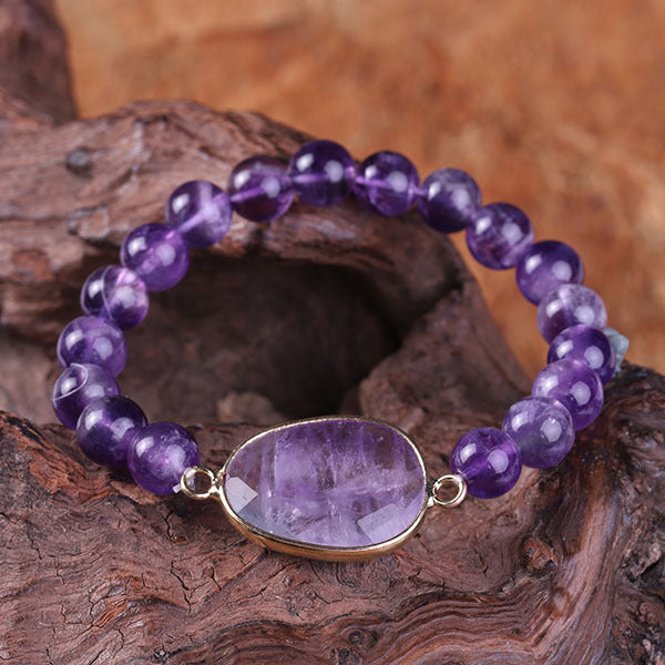 Natural Stone High-end women's bracelet natural glitter stone labradorite elastic bracelet jewelry