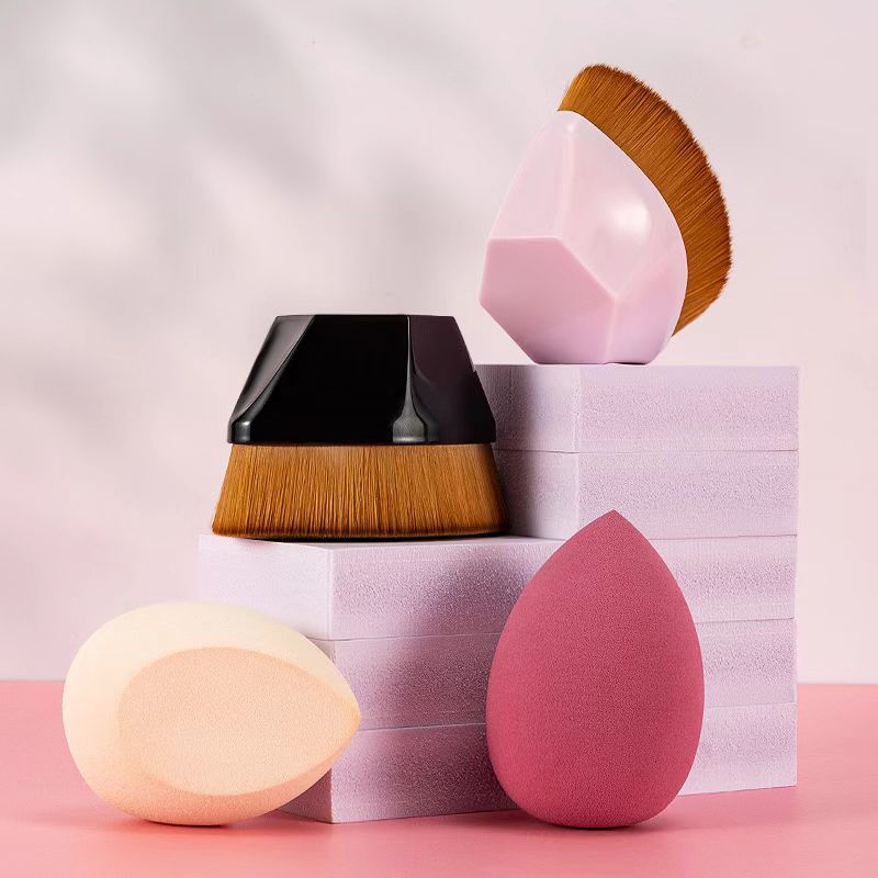 No. 55 Magic Foundation Makeup Brush Set Seamless Concealer Net Red Loose Powder Brush Puff Petal Beauty Makeup Tools Spot