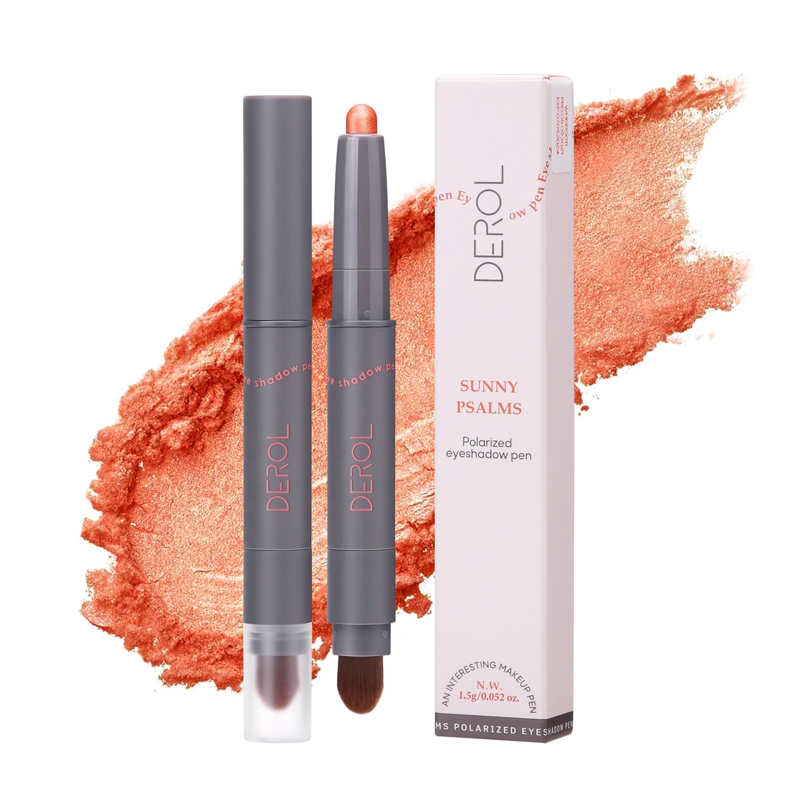Lazy eye shadow stick double-headed rotatable with brush head not easy to smudge colored soft waxy pearlescent eye shadow