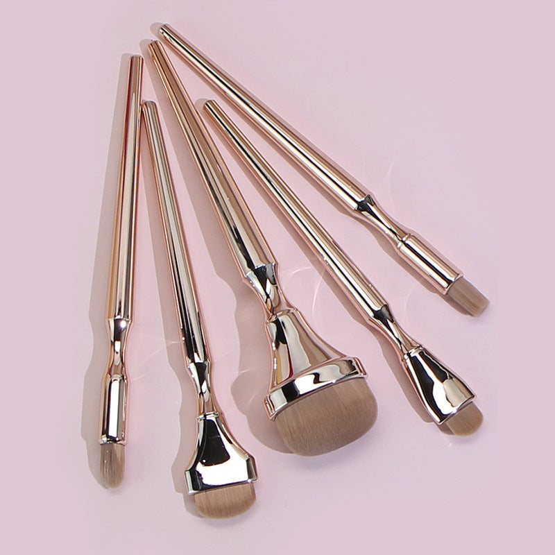 9pcs Drunken Gold Makeup Brush Set Loose Powder Blush High-grade Electroplating Handle Makeup Brush tool