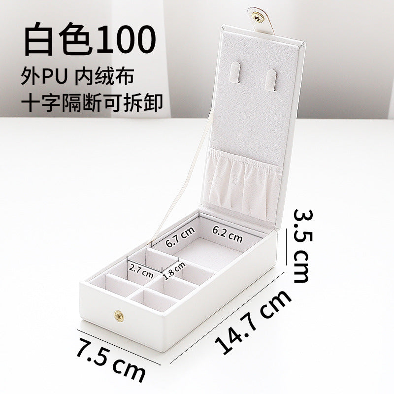 Storage Box Double Leather Jewelry Box Jewelry Storage Box Multifunctional Large Jewelry Box PU Necklace Jewelry Box DQ
