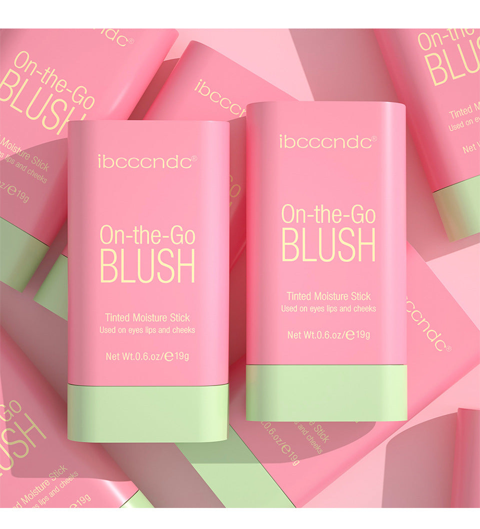 new blush cream red pink natural moisturizing lip and cheek blush stick smear blush