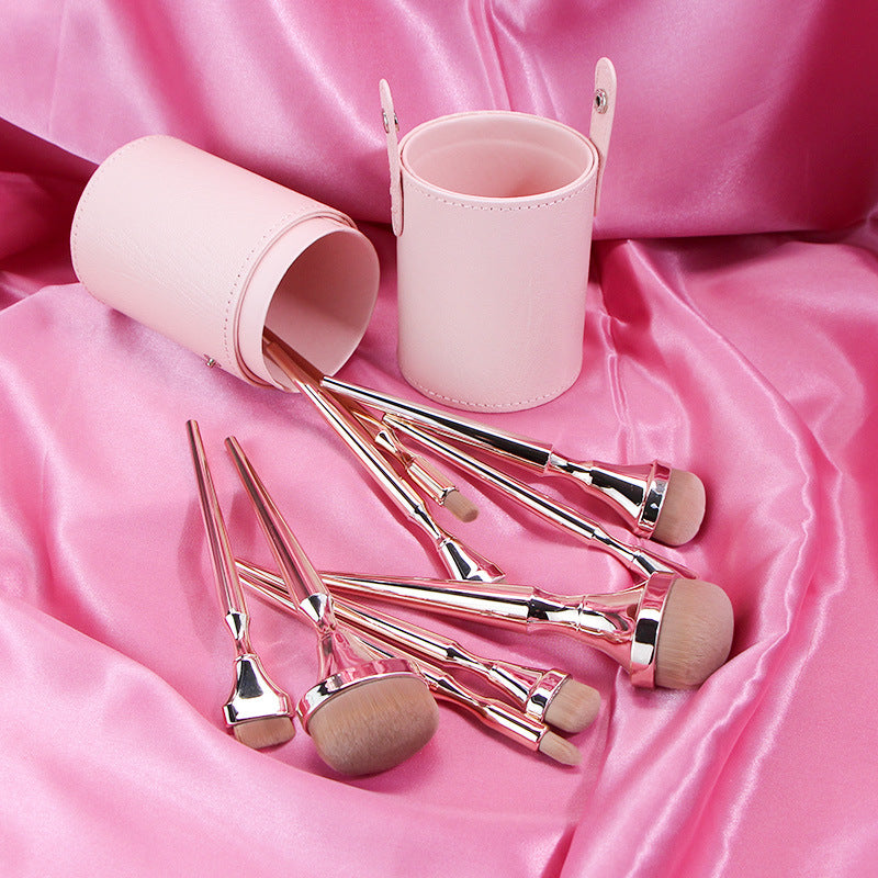 9pcs Drunken Gold Makeup Brush Set Loose Powder Blush High-grade Electroplating Handle Makeup Brush tool