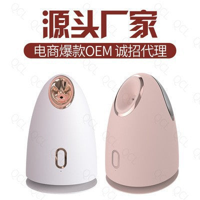 New hot and cold spray facial steamer, home beauty instrument facial steamer, hydrating, moisturizing and rejuvenating sprayer